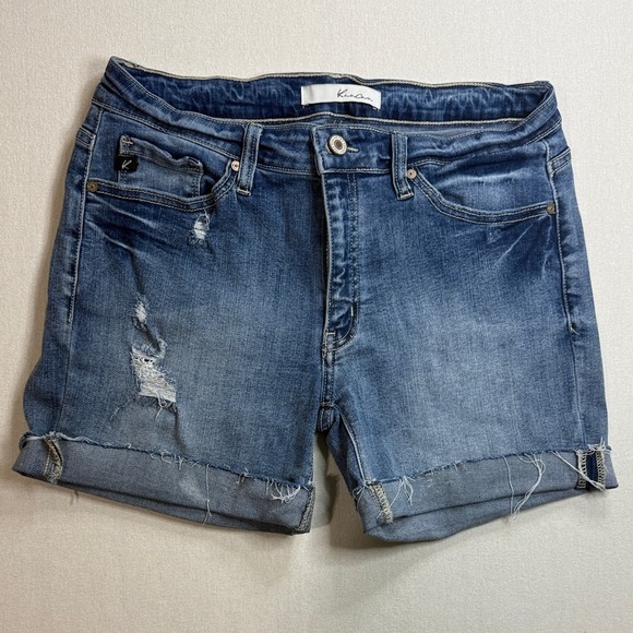KanCan Women's Classic Blue Denim Shorts - Picture 1 of 5
